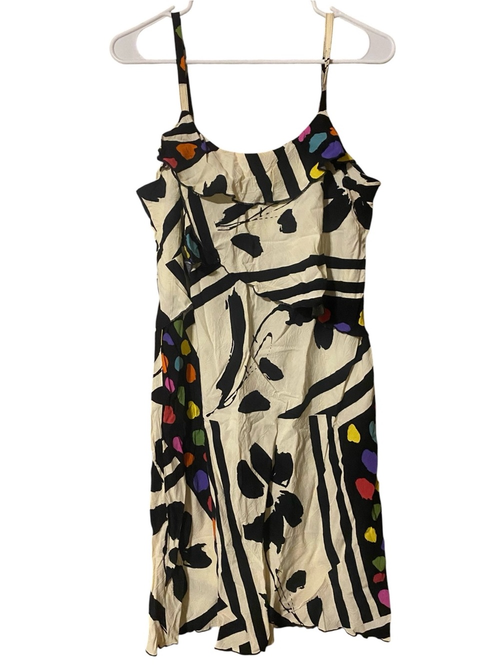 VINTAGE Y2K Jams World Mini Dress Large Abstract Artsy Colorful 90’s Hawaii USA - Picture 3 of 16